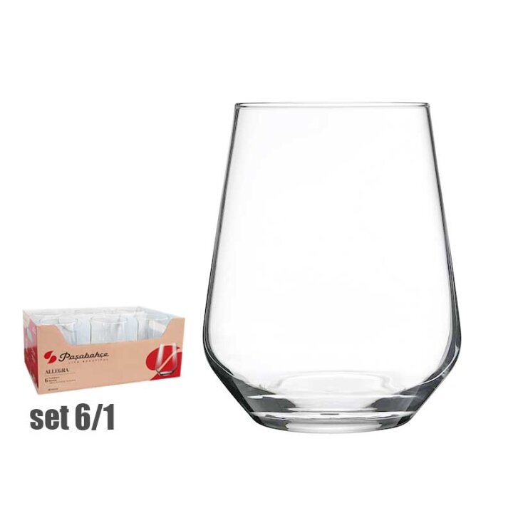 ČAŠE STAKLENE ALEGRA 6/1 435 mL