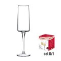 ČAŠE ICONIC ŠAMPANJAC NA STALKU STAKLENE 6/1 190 mL