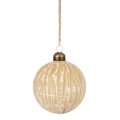 KUGLE ZA BOR STAKLENE 8 cm 6/1 NORDIC WOOD BEŽ