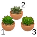 CVIJET UMJETNI U KERAMIČKOJ POSUDI 9 CM - 3 SORT