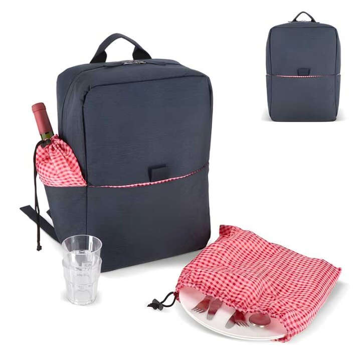 TERMO RUKSAK ZA PIKNIK SA PRIBOROM PLAVI 16×28×41 cm