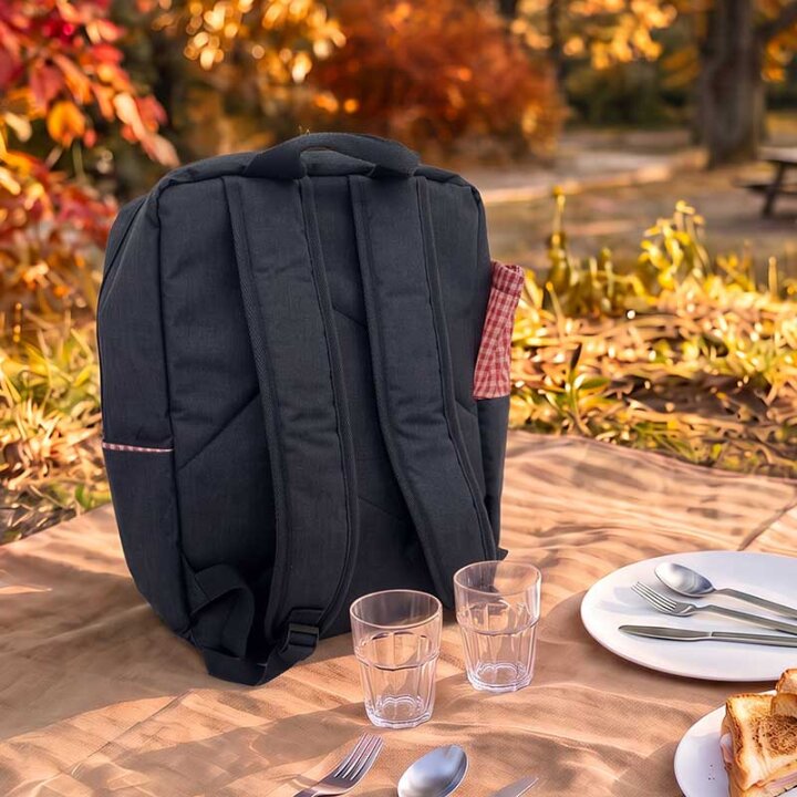 TERMO RUKSAK ZA PIKNIK SA PRIBOROM PLAVI 16×28×41 cm