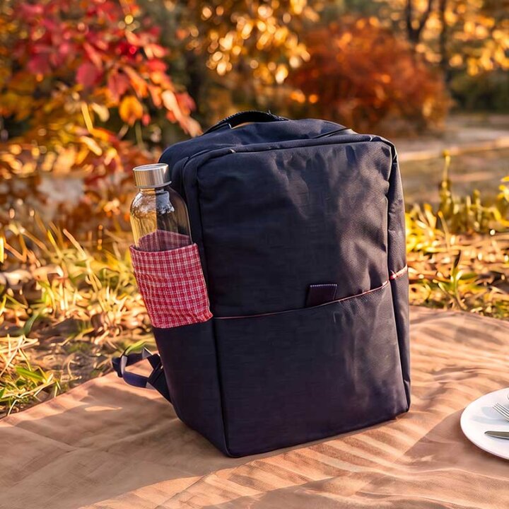 TERMO RUKSAK ZA PIKNIK SA PRIBOROM PLAVI 16×28×41 cm