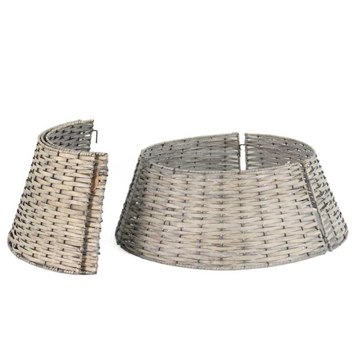 SKLOPIVA KOŠARA ISPOD BOŽIĆNOG DRVCA 3 DIJELA ISPRANO SIVA 43/60 cm  x 23 cm