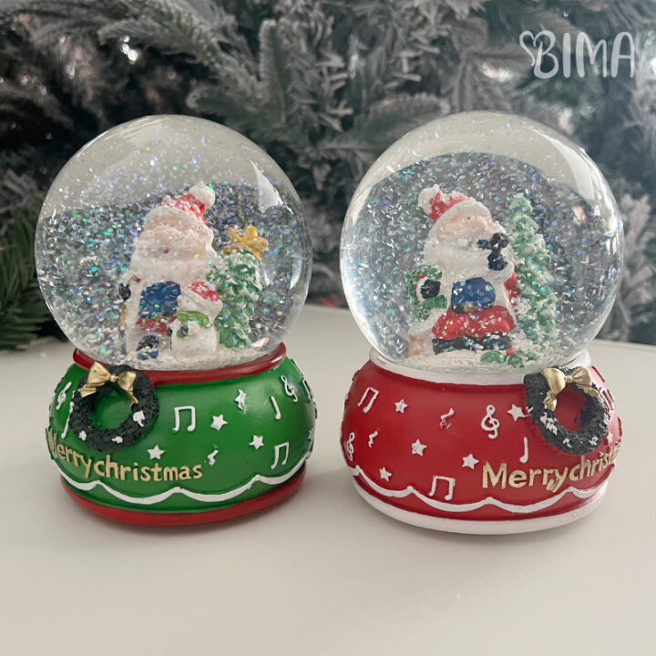 SNJEŽNA KUGLA BOŽIĆNA 10 cm SORT