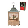 BOŽIĆNA DEKORACIJA LANTERNA BOŽIĆNI SAJAM S LED SVJETLOM 7,5x29x16 cm