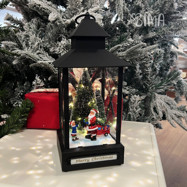 BOŽIĆNA DEKORACIJA LANTERNA S LED SVJETLOM 32x15 cm