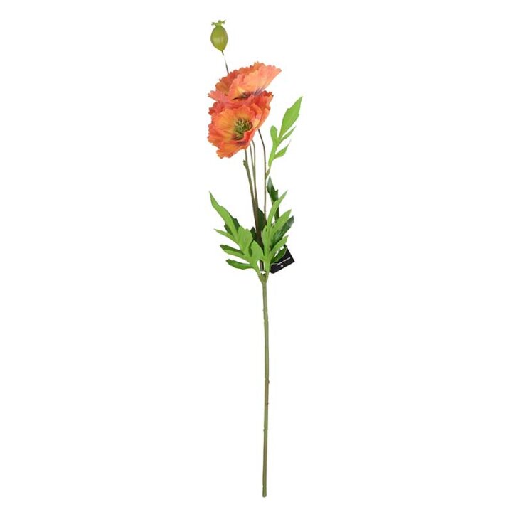 UMJETNI CVIJET MAKA - 69 cm- NARANČASTI