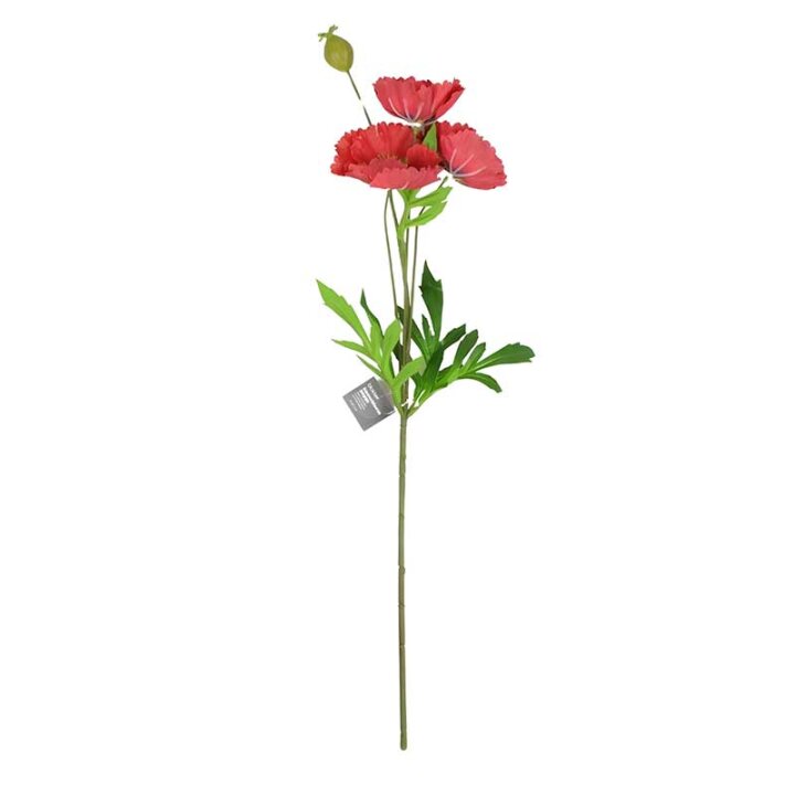 UMJETNI CVIJET MAKA - 69 cm - CRVENI
