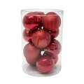 KUGLE ZA BOR 8 cm 12/1 CRVENE U KUTIJI, PVC