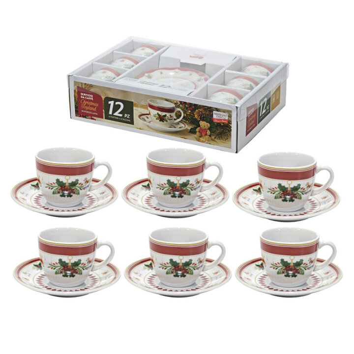 BOŽIĆNE ŠALICE 6/1 PORCULAN 90 mL