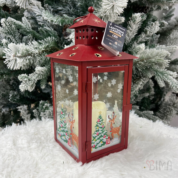 BOŽIĆNA LANTERNA S LED SVJETLOM SORT 30 cm