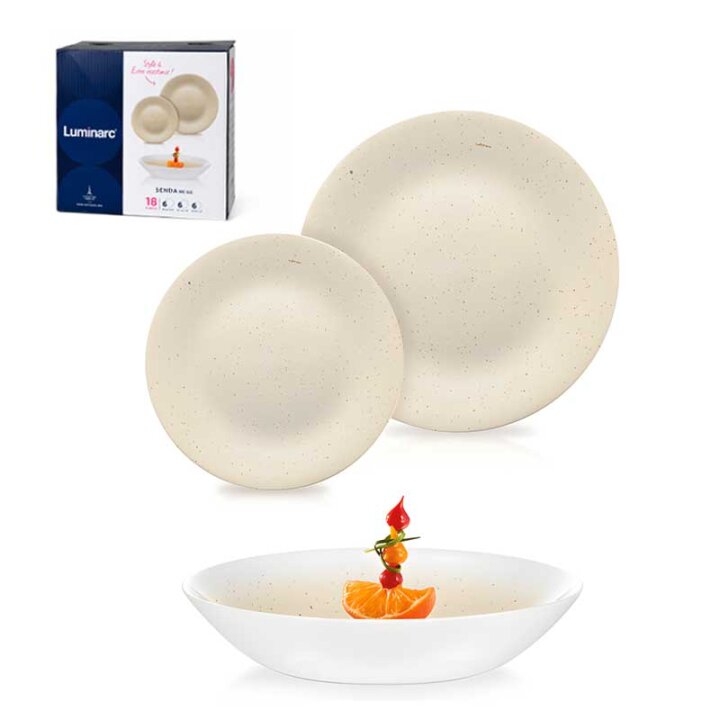 SERVIS ZA JELO SENDA BEIGE 18 DIJELNI - LUMINARC