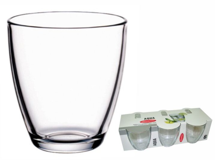 ČAŠE AQUA ZA VODU SET 6/1  285 ML