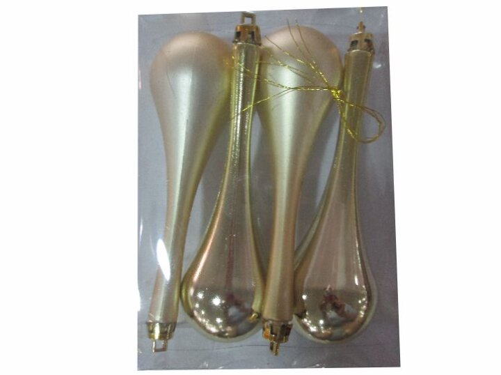 KUGLE ZA BOR 15 CM KAPI 4/1 ZLATNE